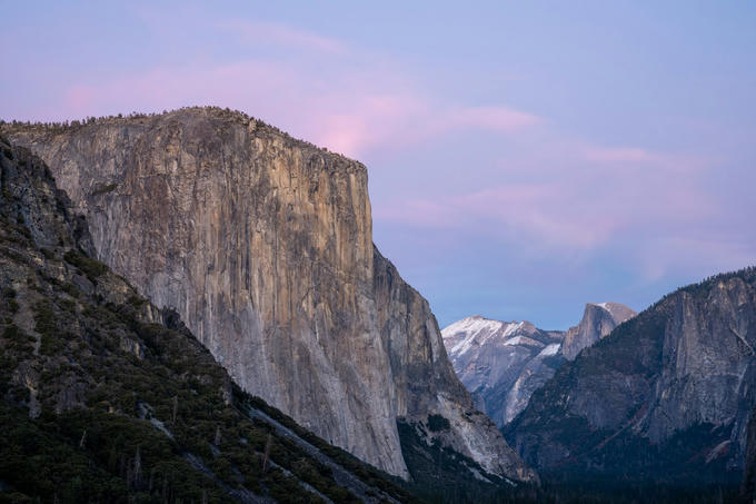 El Capitan shortly after sunset