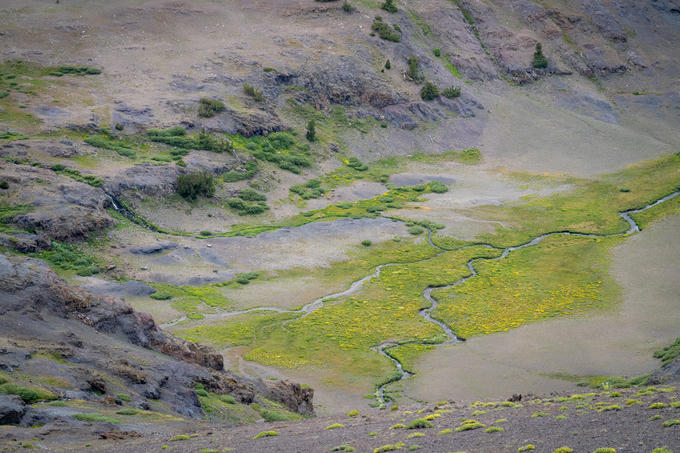 River cutting through the valley